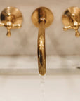 Unlacquered Brass Handcrafted Wall Mounted Faucet, Snake Style