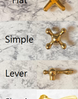 Brass V-Style Bridge Kitchen Faucet, Arched Brass Tap