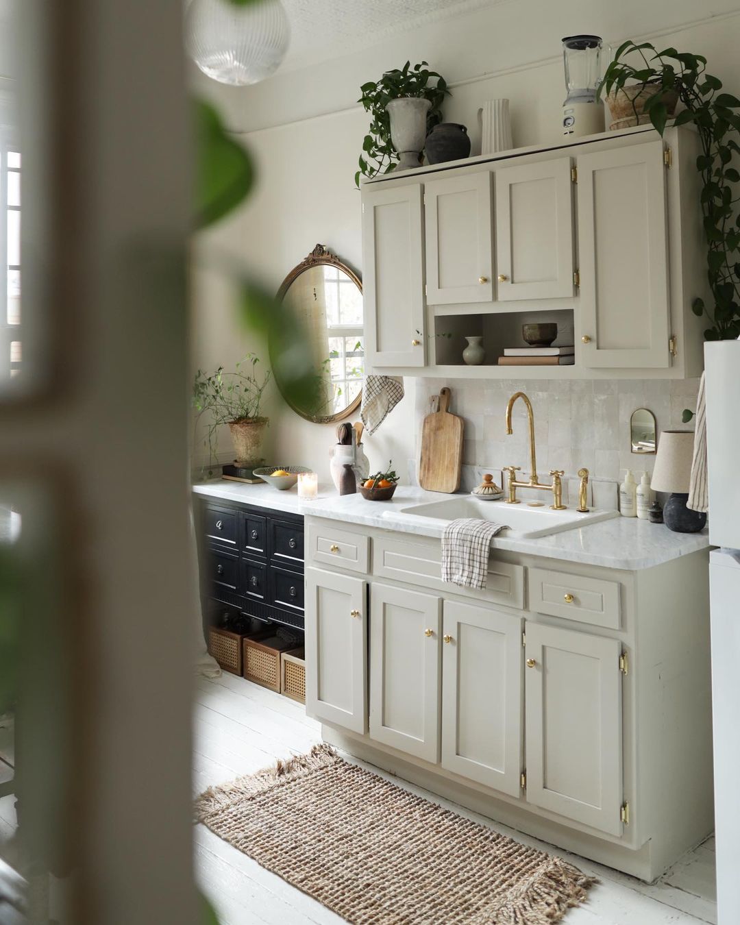 Unlacquered Brass Bridge Kitchen Faucet