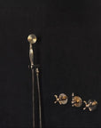 Solid Brass 2 outlet Shower - Unlacquered Brass Handheld with Tub filler