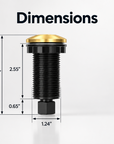 Unlacquered Brass Air Switch Kit for Garbage Disposal