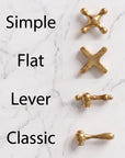 Unlacquered Solid Brass Exposed Shower System with Handheld and Curved Arm Shower