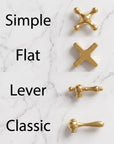 Unlacquered Solid Brass Bridge Kitchen Faucet - Vintage Classic Kitchen Sink Tap