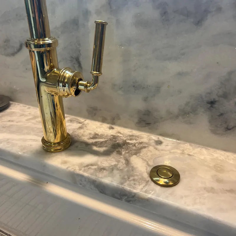 Unlacquered Brass Air Switch Kit for Garbage Disposal