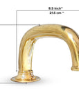 Widespread 3 Holes Solid Unlacquered Brass Faucet, Antique Brass Bathroom Tap