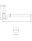 Solid Unlacquered Brass S-trap , Brass Water Trap with Pop-up Drain
