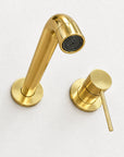 Unlacquered Brass Wall Mount Faucet - Solid Brass Single Handle Sink Faucet