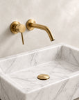 Unlacquered Brass Wall Mount Faucet - Solid Brass Single Handle Sink Faucet
