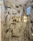 Solid Brass Rainfall Shower - Unlacquered Brass Shower Set - NBCS02