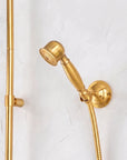 Unlacquered Solid Brass Shower, Shower System With Tub Filler