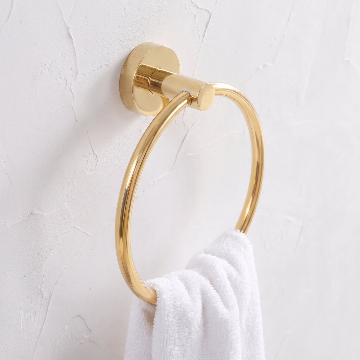 Unlacquered Brass Towel Holder - Brass Towel Ring