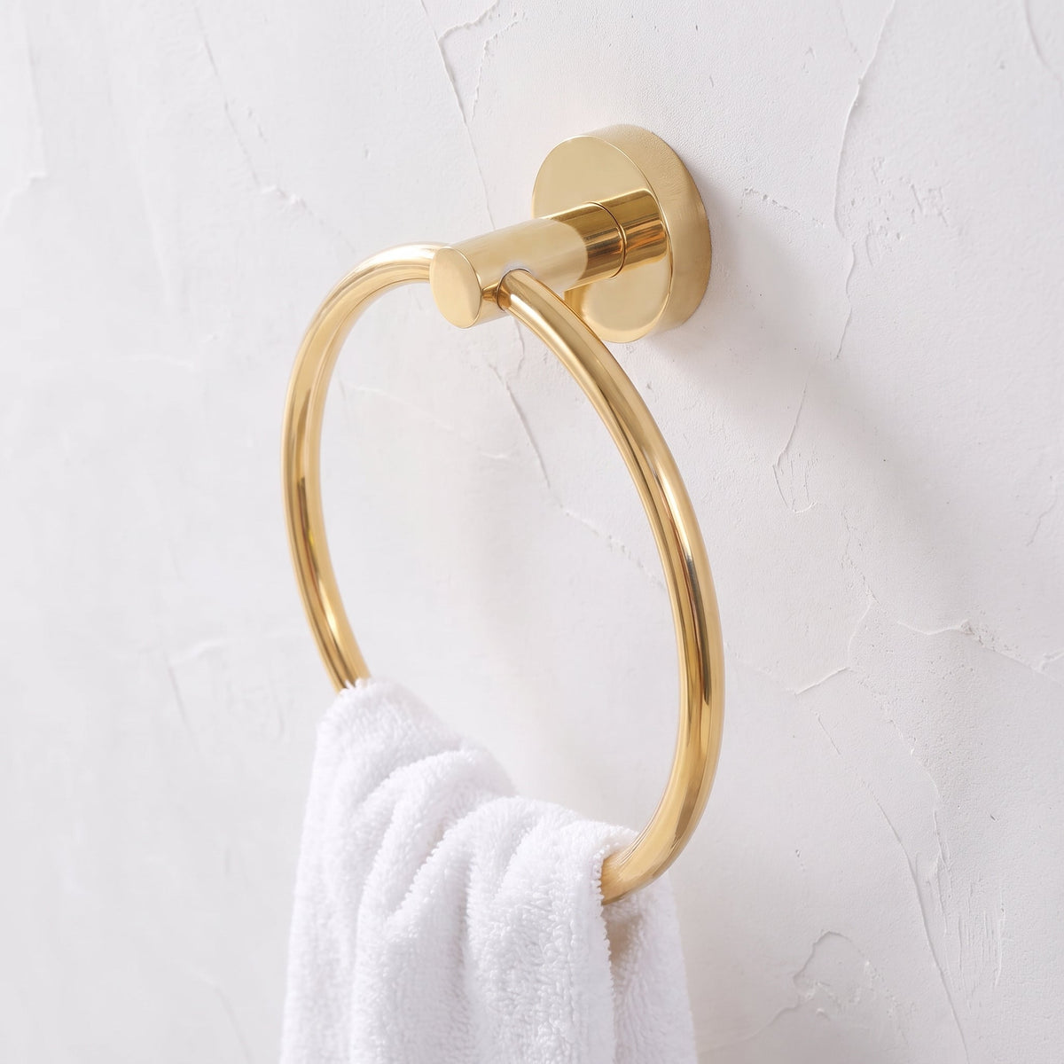 Unlacquered Brass Towel Holder - Brass Towel Ring
