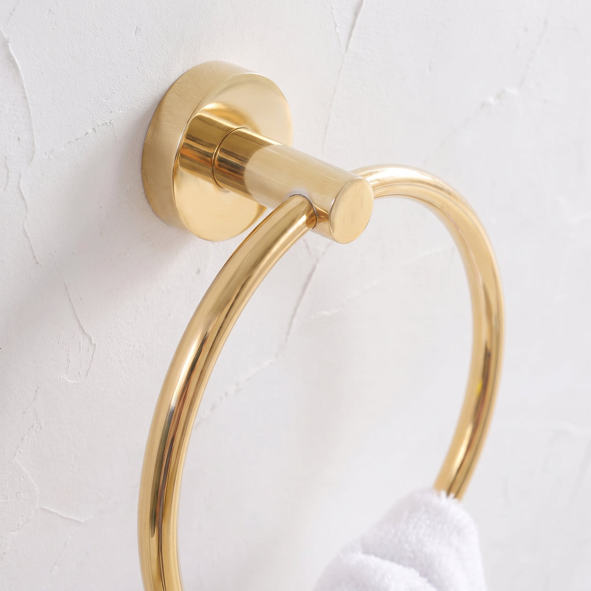 Unlacquered Brass Towel Holder - Brass Towel Ring