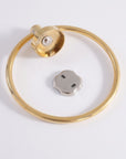 Unlacquered Brass Towel Holder - Brass Towel Ring