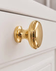 Unlacquered Brass Cabinet Knobs, Brass Round Knob, Vintage Knobs