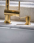 Brass Dish Soap Dispenser Set - Unlacquered Brass Sink Soap Dispenser