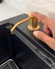 Brass Dish Soap Dispenser Set - Unlacquered Brass Sink Soap Dispenser