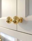 Unlacquered Brass Round Cabinet Knobs – Solid Brass Drawer Knobs