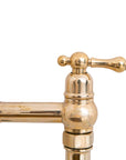 Unlacquered Brass Bridge Kitchen Faucet - Solid Brass Vintage Tap