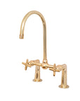Brass Bridge Kitchen Faucet - Classic Solid Brass Tap