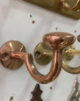 Rustic Wall Mounted Brass Hooks for Bathroom and Coat Hanging