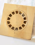 Unlacquered Brass Floor Drain, Solid Brass Square Floor Drain