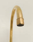 Unlacquered Solid Brass Bridge Faucet, Vintage Kitchen Sink Faucet